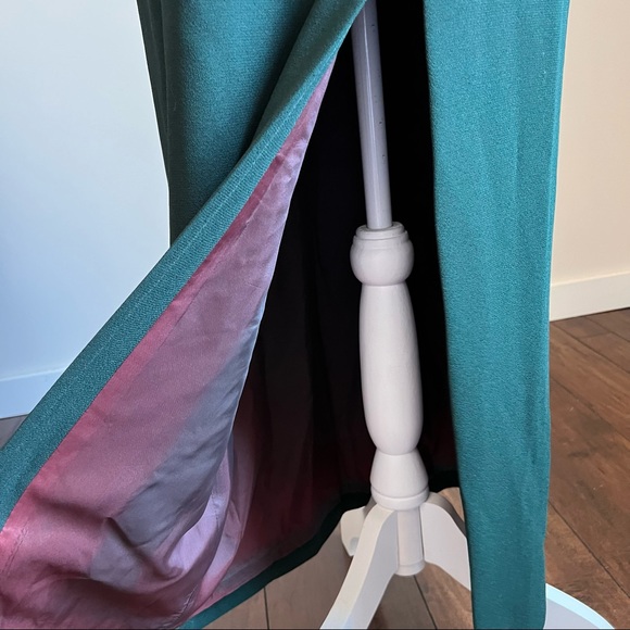 Vintage Emerald Green Velvet & Beaded Floor Length Dress - Picture 10 of 14